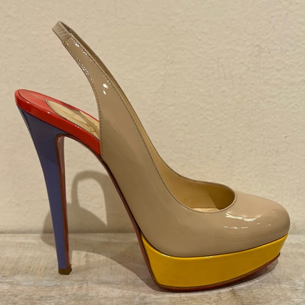Christian Louboutin Colorblock Platform Heels
